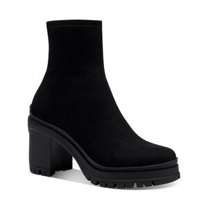 BAR III Womens Black 1 Platform Fallun Round Toe Block Heel Booties 5.5 M